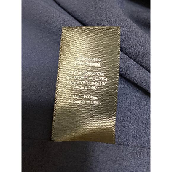 Aritzia Babaton Women's Navy Blue V-Neck Short Sleeve Midi A-Line Wrap Dress S - Picture 5 of 5